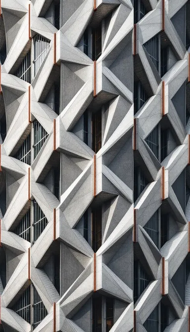 Architectural details of a modern building, titled Urban Geometry.